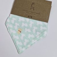 Bandana de algodón con diseño de conejo color turquesa para bebe RN hasta los 6m Aititi´s Kids