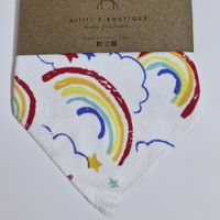 Bandana de algodón con diseño de arcoiris para bebe RN hasta los 6m Aititi´s Kids