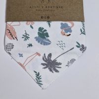 Bandana de algodón con diseño de flamengo para bebe RN hasta los 6m Aititi´s Kids