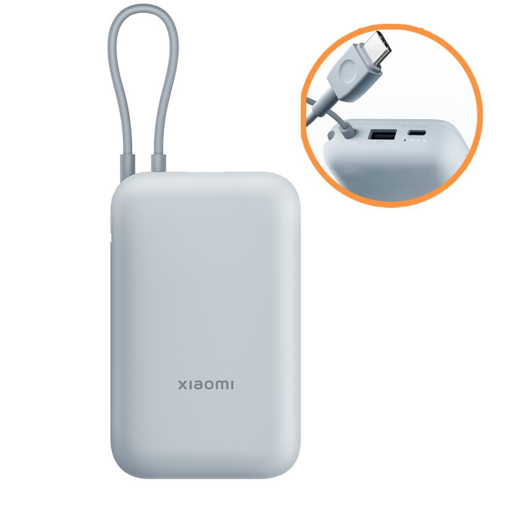 Power Bank XIAOMI 10000mAh 22.5W Pocket Edition (Cable Integrado) P15ZM Grey Blue