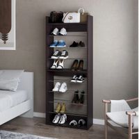 Zapatera Abierta Moderna Yang Wengue Alto 155cm R&R MUEBLES