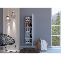 Zapatera Flotante Moderna Dae Blanco Alto 138cm R&R MUEBLES