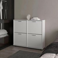 Zapatera Moderna Joon 4 Puertas Blanco R&R MUEBLES