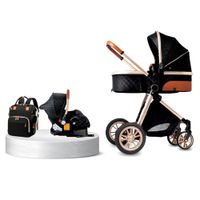 Coche Moisés de Lujo Ebaby Gold Labell Con Portabebé Negro