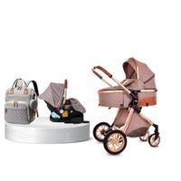 Coche Moisés de Lujo Ebaby Gold Labell Con Portabebé Café