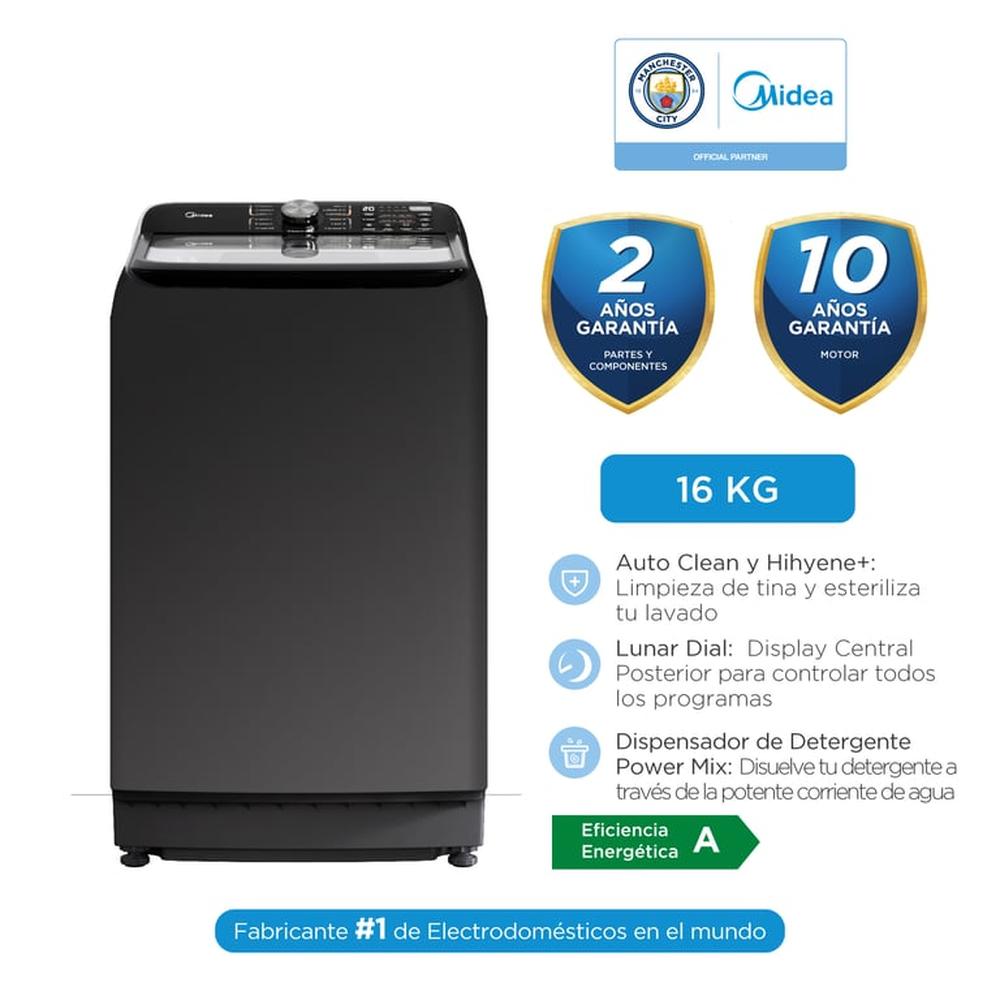 Lavadora Midea 16Kg Automatica  MA512W160/T-PE TITANIUM.
