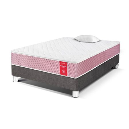 Cama Paraiso Medallón Ergo 1.5 Plazas Acero