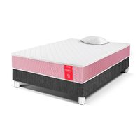Cama Paraíso Medallón Ergo 1.5 Plazas Charcoal