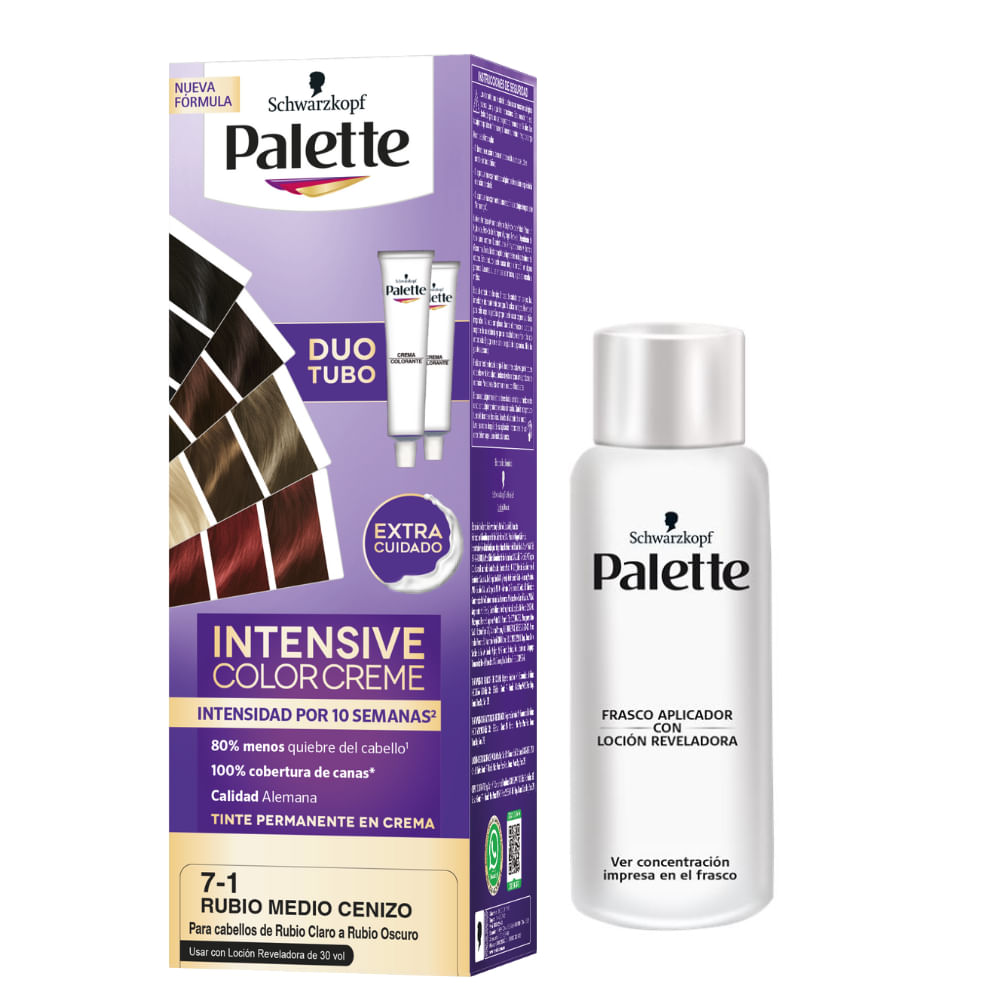 Tinte Duotubo PALETTE Rubio Medio 71 Caja 50g