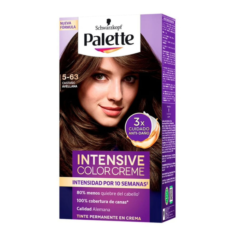 Tinte PALETTE COLOR CREAM 5-63 Castaño Avellana Caja 170ml