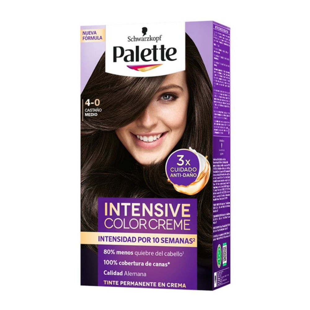 Tinte PALETTE COLOR CREAM 4-0 Castaño Medio Caja 170ml