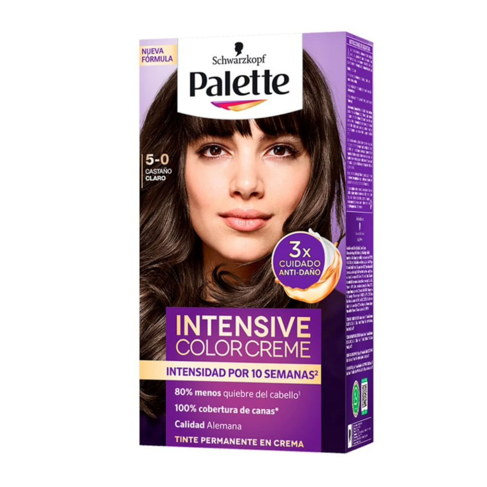 Tinte PALETTE COLOR CREAM 5-0 Castaño Oscuro Caja 170ml