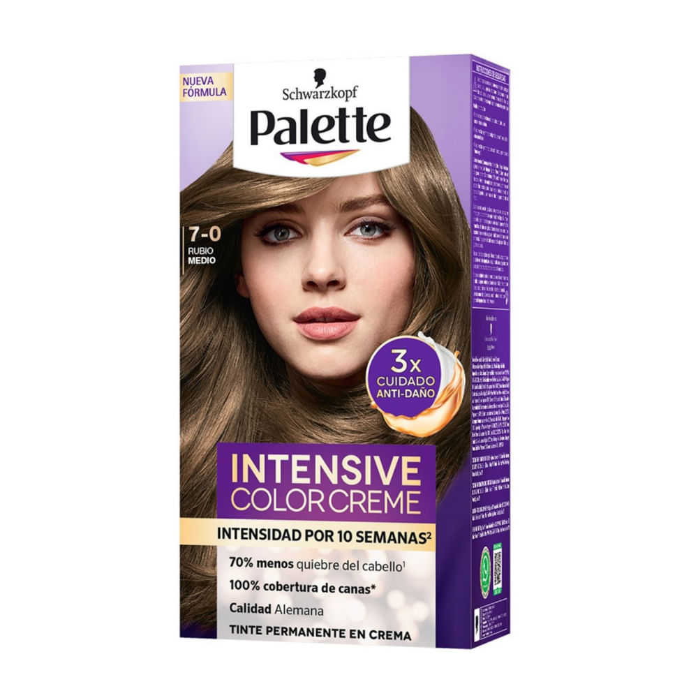 Tinte PALETTE COLOR CREAM 7-0 Rubio Medio Caja 170ml