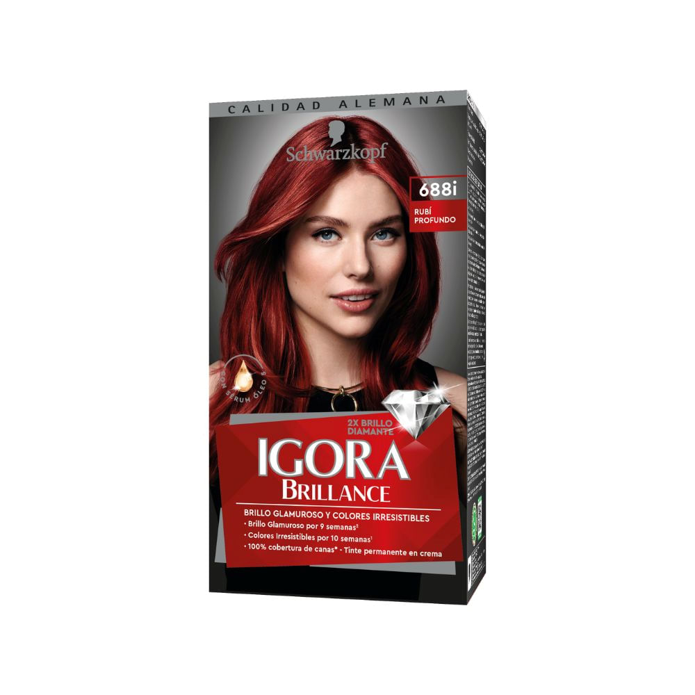 Tinte IGORA BRILLANCE 688i Rubio Profundo Caja 145ml