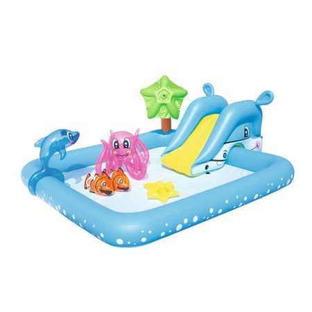 Piscina Inflable Rectangular Bestway Aquarium 308L 239x206x86cm Azul