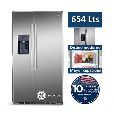 Refrigeradora Mabe PSDS2LEGFSS Side By Side 549L Plateado