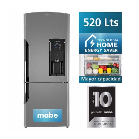 Refrigeradora Mabe RMB1952BPRX0 Bottom Freezer 491L