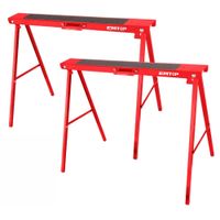 Caballete de Trabajo Metalico Plegable 2 Piezas Soporta 100kg Emtop EMDZ1510