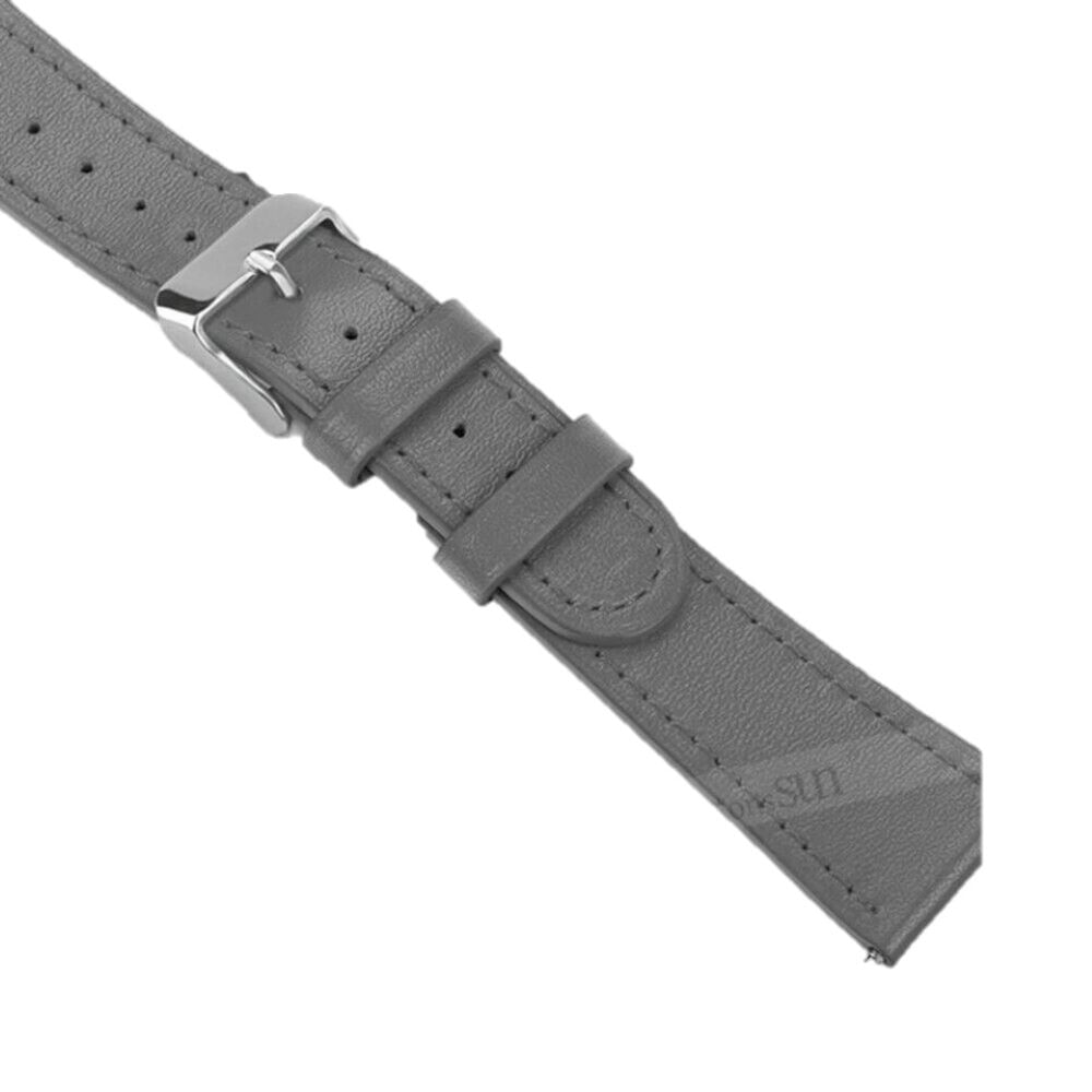 Correa de cuero samsung watch 4-5-5 pro-6-7-fe gris