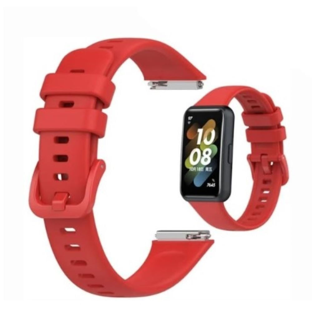 Correa de silicona completa para honor band 6 7 rojo