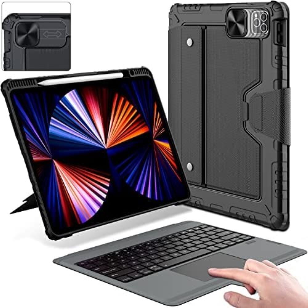 Case nillkin con teclado para apple ipad pro 13 2024 Negro