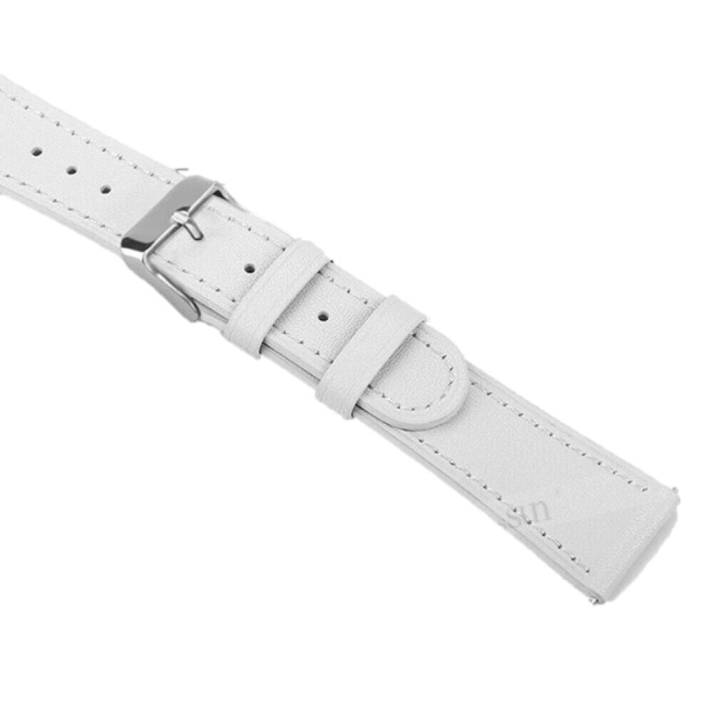Correa de cuero samsung watch 4-5-5 pro-6-7-fe blanco hueso
