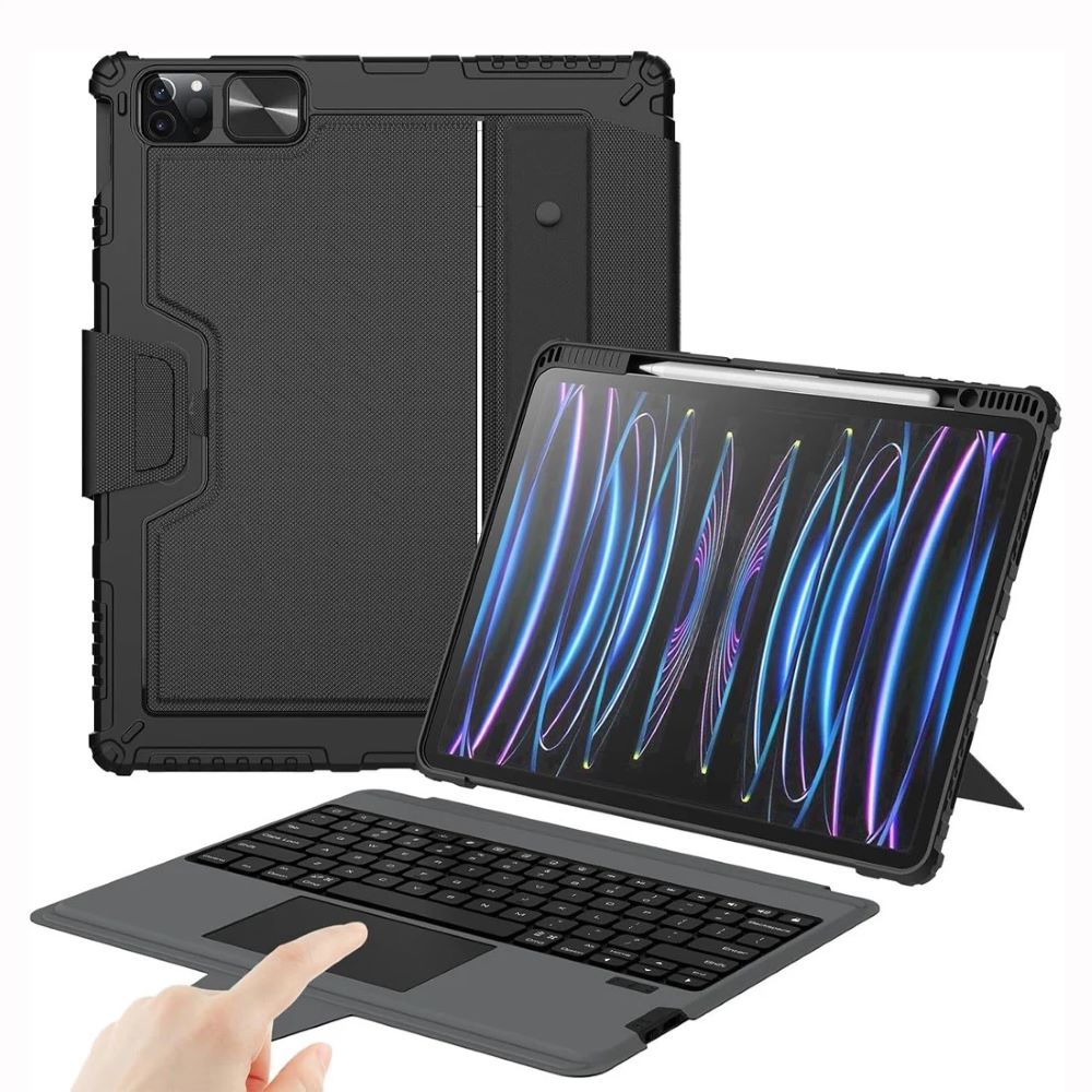 Case nillkin con teclado para apple ipad pro 12.9 (2020/ 2021/ 2022) Negro