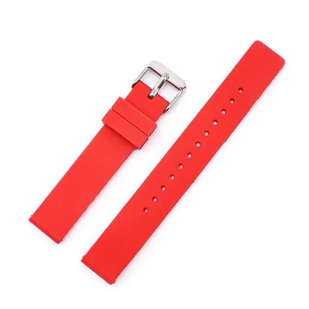 Correa de silicona para smartwatch 18mm rojo