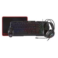 KIT TECLADO, MOUSE ,  AUDIFONO Y PAD MOUSE TEROS TE-4063N USB