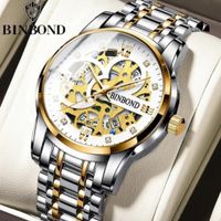 Reloj BINBOND para Hombre - Elegante - Oro/Plata