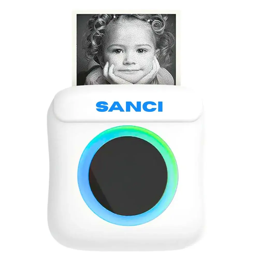 Mini Impresora Portátil con Luz RGB para Niños SANCI MP0853