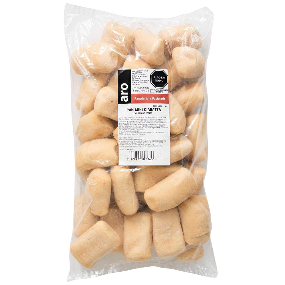 Pan Mini Ciabatta ARO Bolsa 1kg