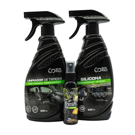 Ecopack Silicona + limpiador Tapices + ambientador Ecofull