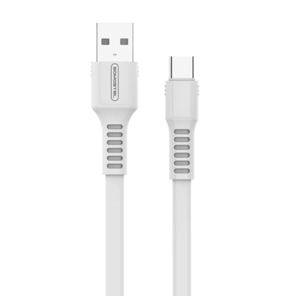 Cable Cargador Somostel SMS-BJ09 USB Tipo C Carga Rápida 1m Blanco