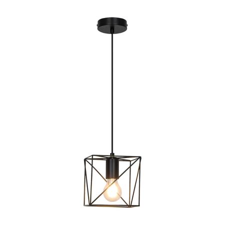 Lámpara Colgante Trendy Orange Cubo E27 Negro