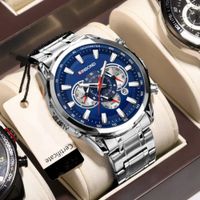 Reloj BINBOND para Hombre - Elegante - Azul/Plata - Acero