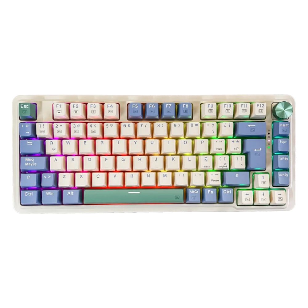 Teclado Redragon Ucal Pro K673CPG 75% Wireless Español Pastel