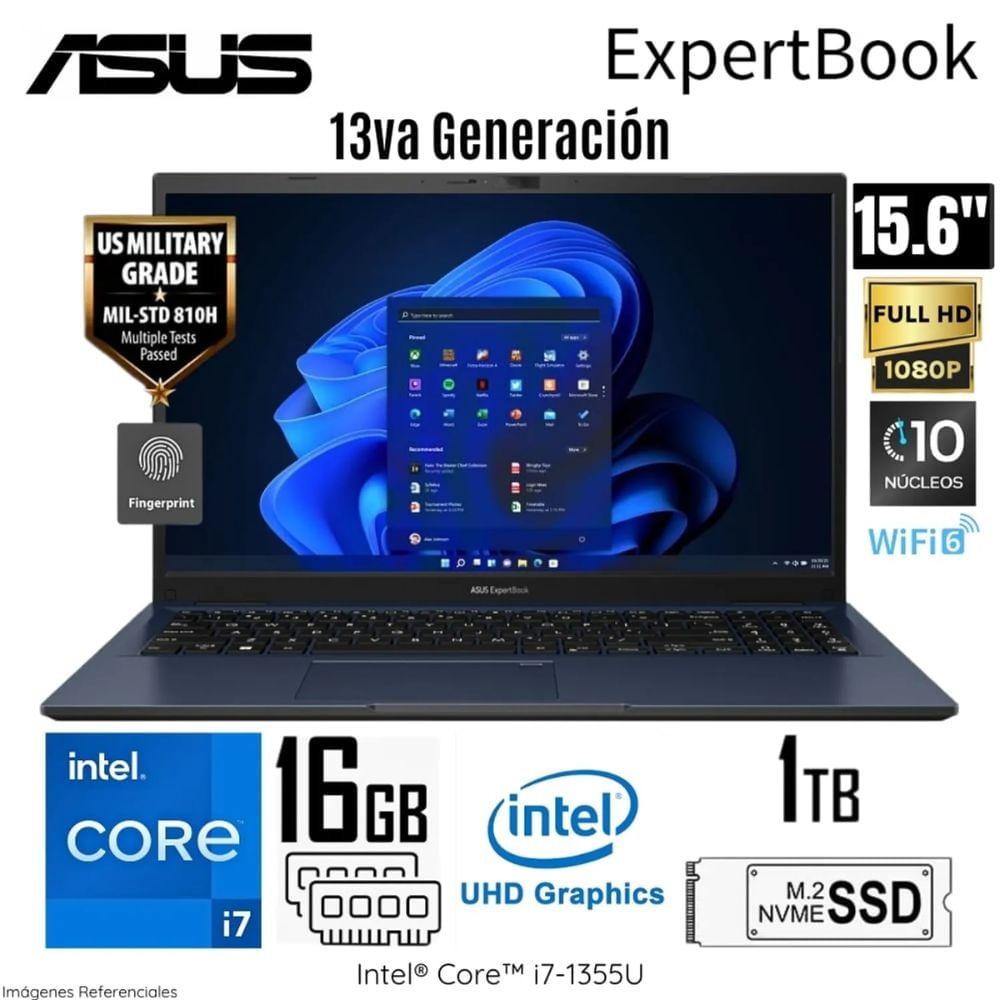 Laptop Asus ExpertBook B1502CVA-NJ1091 Intel Core i7-1355U 16GB RAM 1TB SSD 15.6"" FHD Star Black