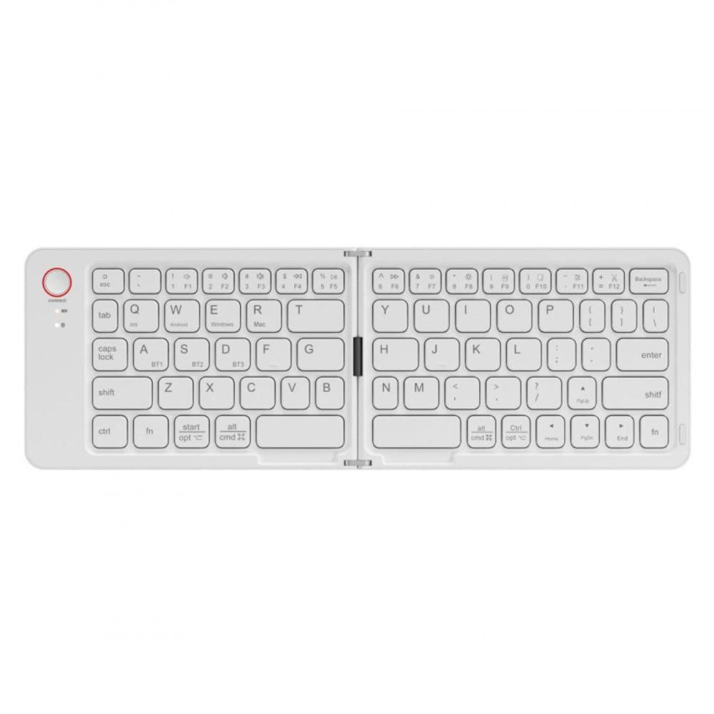 Teclado Inalámbrico Plegable Bluetooth Multidispositivo CMKB023 - Blanco