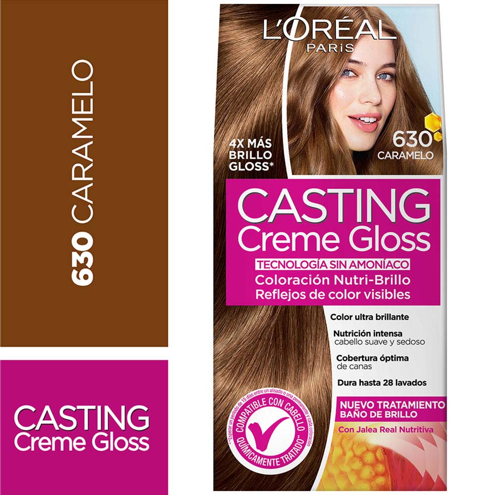 Tinte para Cabello CASTING Creme Gloss 630 Caramelo Caja 1un