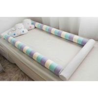 Bumper Protectores Tubulares BABYTU Talla 1,5 Plazas Montessori Diseño Tricolor