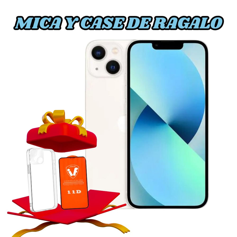 Iphone 13 128gb chip fisico color blanco + regalos