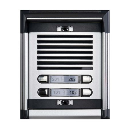 Portero Digital de Aluminio Belcom Modelo P/empotrar 4 Ptos Pe0704 Plata