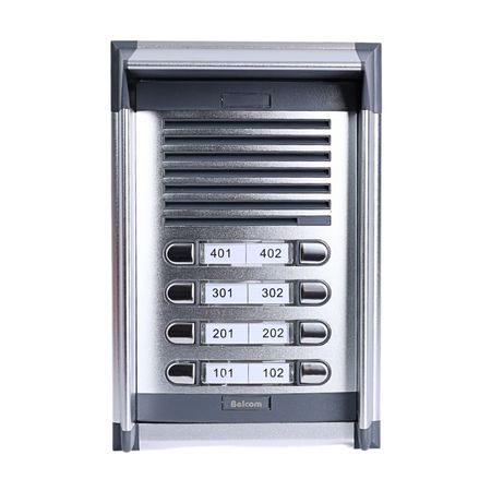 Portero Digital de Aluminio Belcom P/empotrar 8 Ptos Pe0708 Plata