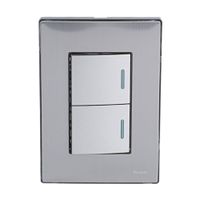 Placa Armada Orange: Conmutador Doble Acero Inoxidable