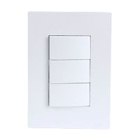 Placa Armada Orange: Interruptor Triple Matte Blanco