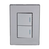 Placa Armada Orange: Interruptor Doble Acero Inoxidable
