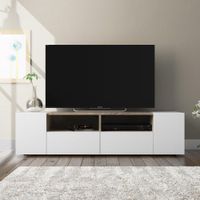 Mueble para TV Moderna Nieves Blanco/Duna R&R MUEBLES