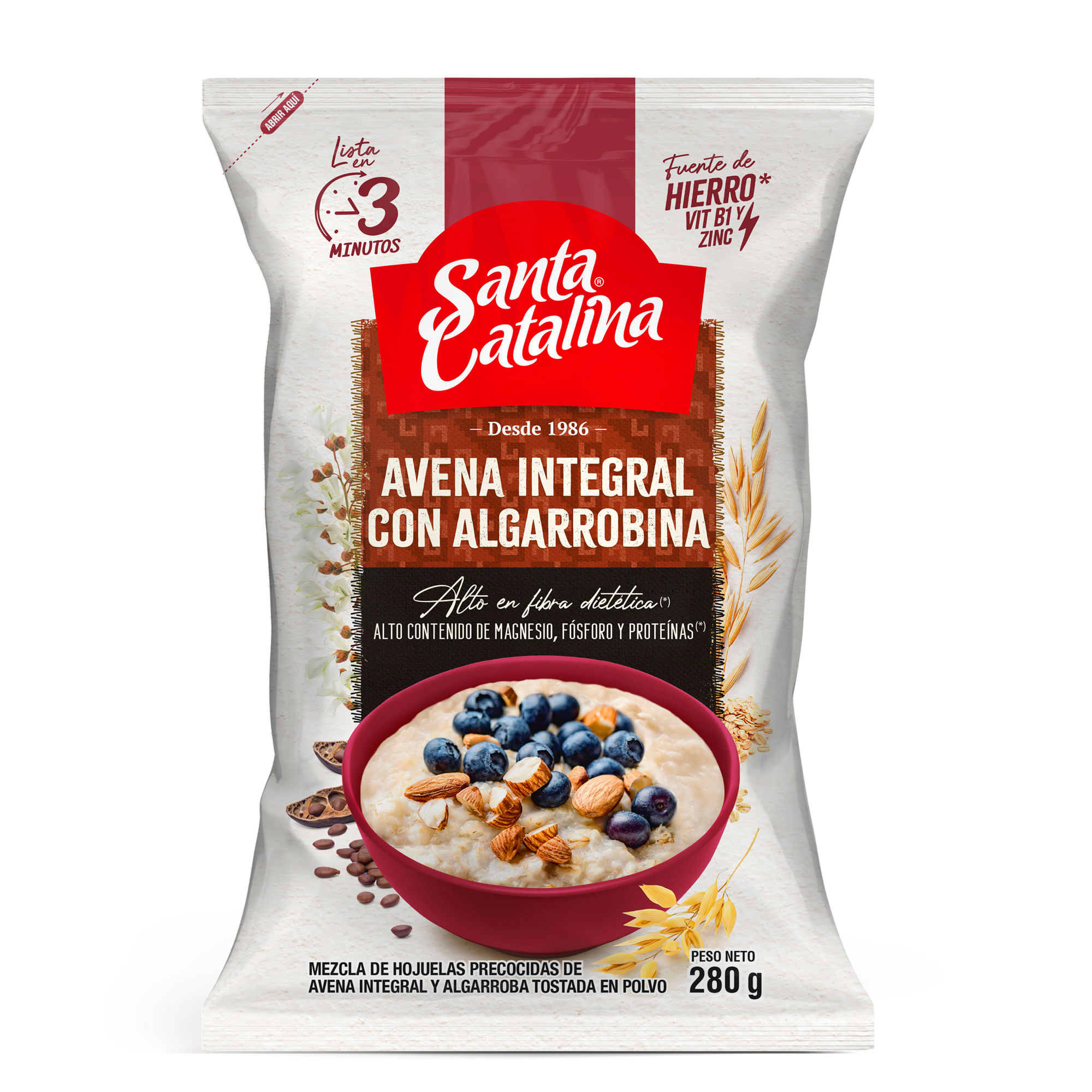 Avena SANTA CATALINA Algarrobina Bolsa 280g