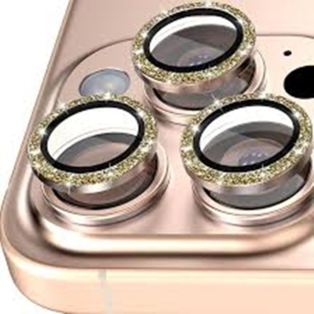Micas de cámara individuales escarcha para iphone 13 pro  13 pro max dorado
